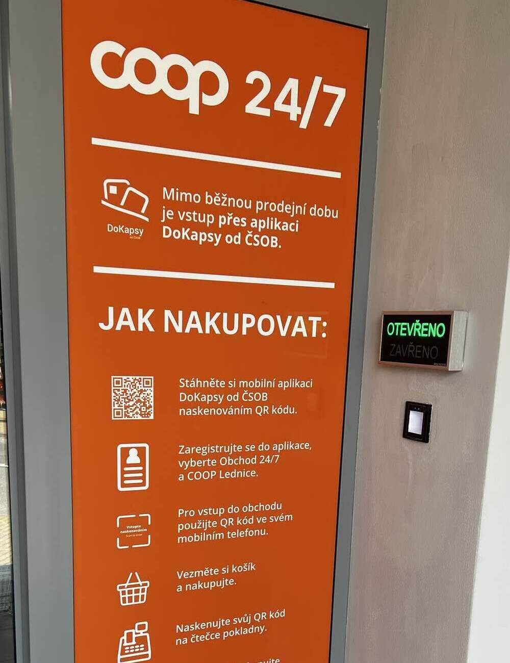 Automatická prodejna 24/7 COOP v Lednici